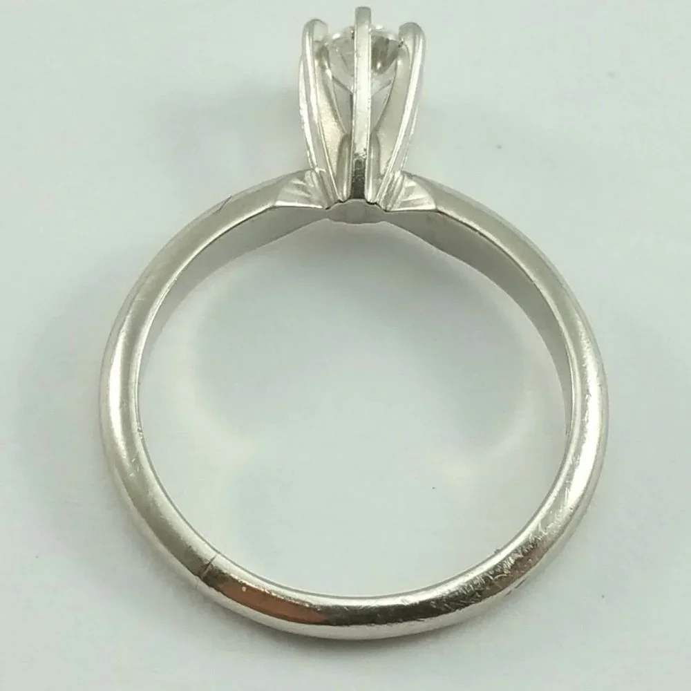 Exquisite IR/PT Solid Platinum Engagement Wedding Ring Band With Diamond
